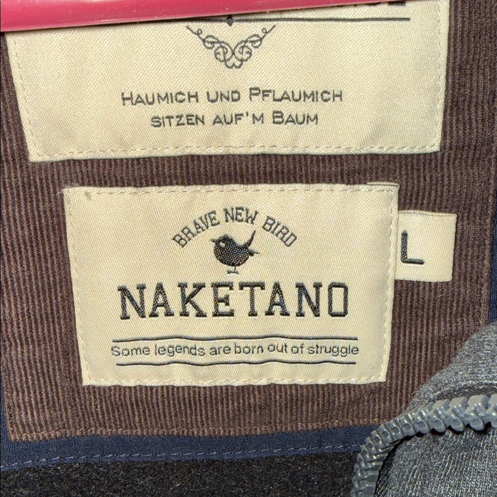 Naketano Brown and Gray Hoodie - Picture 2 of 3